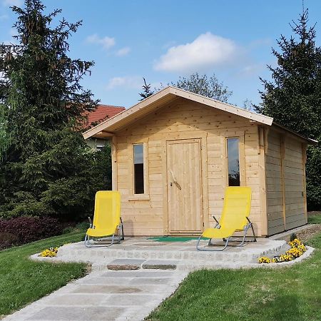 Pension Raupennest Mit Blockhaussauna Budyšín Exteriér fotografie