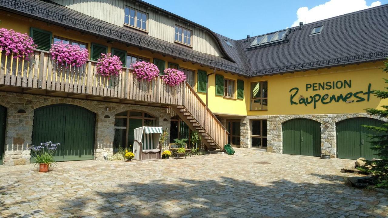 Pension Raupennest Mit Blockhaussauna Budyšín Exteriér fotografie